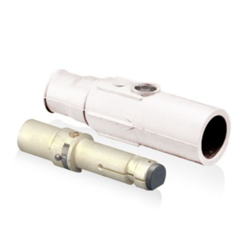 22 Series Ball Nose In-Line Latching Connector, 350-500MCM, 690 Amp Max, male, white