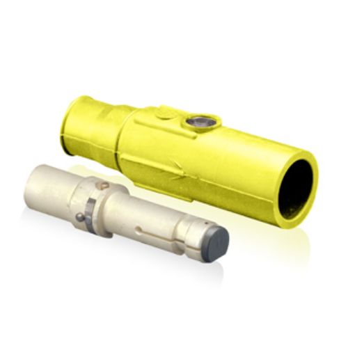 22 Series Ball Nose In-Line Latching Connector, 350-500MCM, 690 Amp Max, female, yellow
