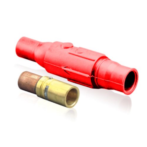 22 Series Ball Nose In-Line Latching Connector, 250-350MCM, 690 Amp Max, female, red