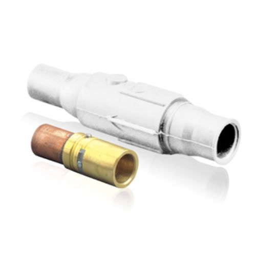 22 Series Ball Nose In-Line Latching Connector, 250-350MCM, 690 Amp Max, female, white
