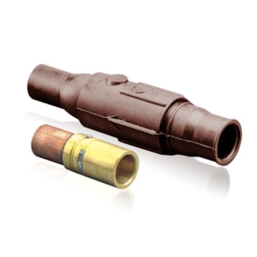 22 Series Ball Nose In-Line Latching Connector, 350-500MCM, 690 Amp Max, female, brown