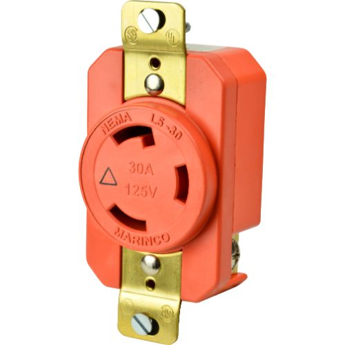 Marinco 30A 125V Receptacle  Locking - Isolated Ground