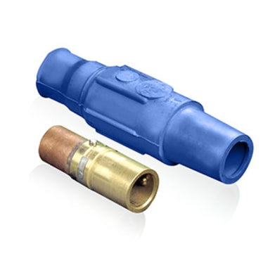 23 Series Taper Nose In-Line Latching Connector, 350-500MCM, 690 Amp Max, female, blue