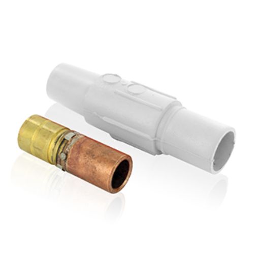 23 Series Taper Nose In-Line Latching Connector, 500-750MCM, 690 Amp Max, female, white