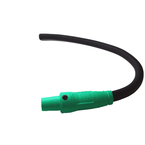 Power Assemblies Pig Tails 400A Type W Series 16 Female / Blunt 3' Green