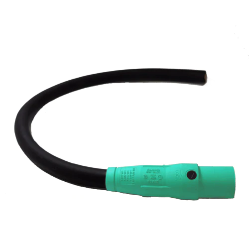 Power Assemblies Pig Tails 400A Type W Series 16 Male / Blunt 3' Green