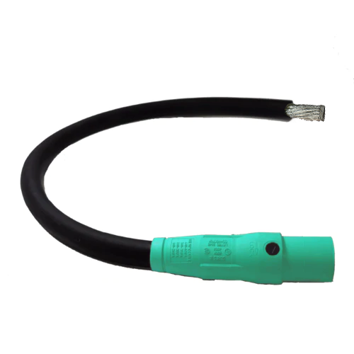 Power Assemblies Pig Tails 400A Type W Series 16 Male / Tinned Cdr 3' Green