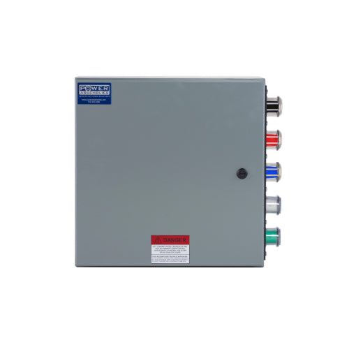 Power Assemblies Camlock Con Box, Right 90°, Double Set Screw, 400 Amps, 120/208 Volts, Female, Blk/Red/Blu/Wht/Grn