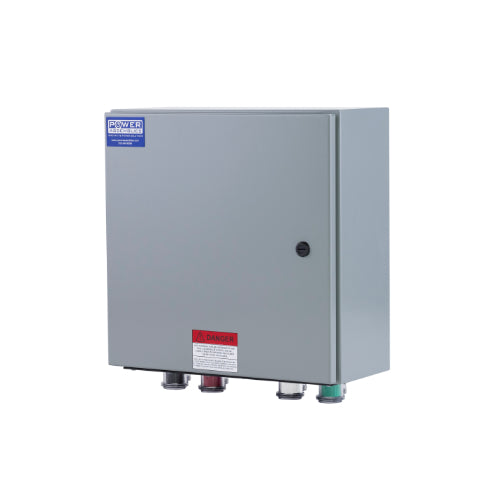 Power Assemblies Camlock Con Box, Bottom 90°, Double Set Screw, 400 Amps, 120/240 Volts, Male, Blk/Red/Wht/Grn