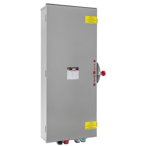 Power Assemblies Cam Lock Connection Switch 400A, Double-Throw, Non-Fusible, Non-Switched Neutral, Cams to Source, 120/240V