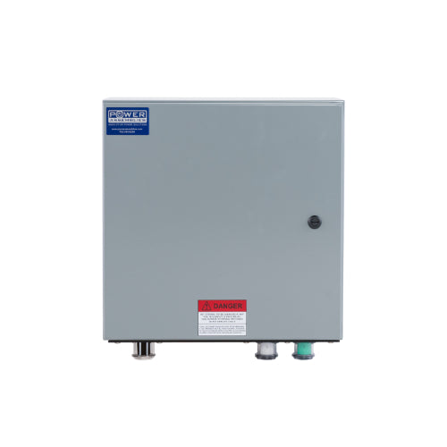 Power Assemblies Camlock Con Box, Right 45°, Double Set Screw 400 Amps, 120 Volts, Female, Blk/Wht/Grn