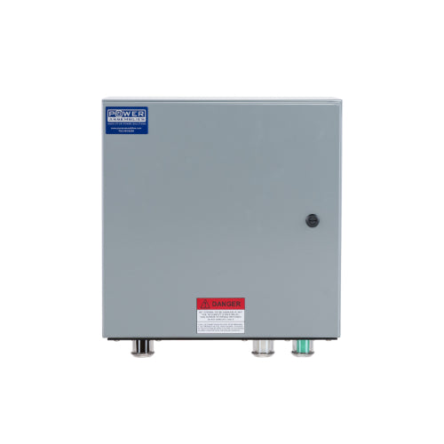 Power Assemblies Camlock Con Box, Bottom 90°, Double Set Screw, 400 Amps, 120 Volts, Female, Blk/Wht/Grn