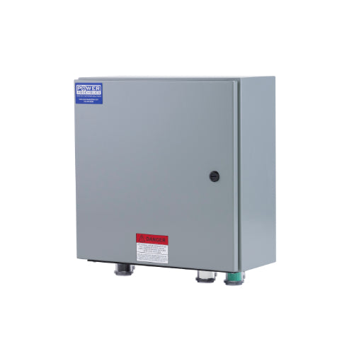 Power Assemblies Camlock Con Box, Bottom 90°, Double Set Screw, 400 Amps, 120 Volts, Male, Blk/Wht/Grn