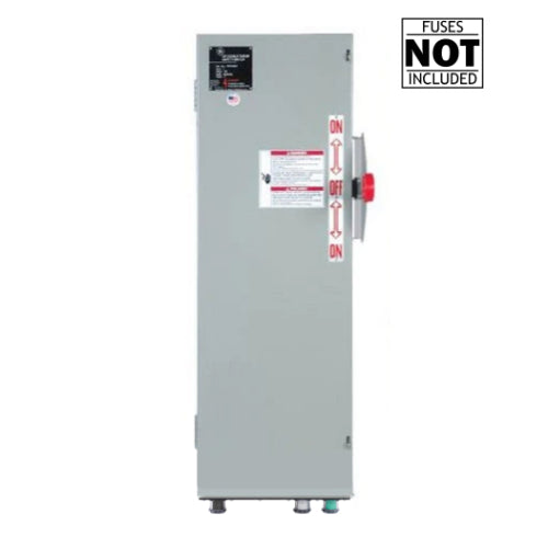 Power Assemblies Cam Lock Connection Switch 400A, Double-Throw, Fusible, Switched Neutral, Cams to Source, 120V