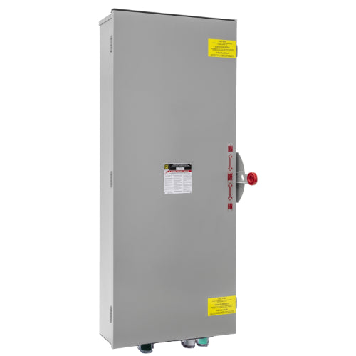 Power Assemblies Cam Lock Connection Switch 400A, Double-Throw, Non-Fusible, Non-Switched Neutral, Cams to Source, 120V