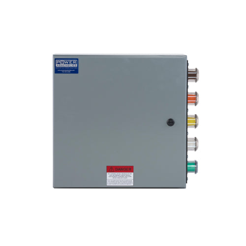 Power Assemblies Camlock Con Box, Right 90°, Threaded Post, 400 Amps, 277/480 Volts, Female, Brn/Org/Yel/Wht/Grn