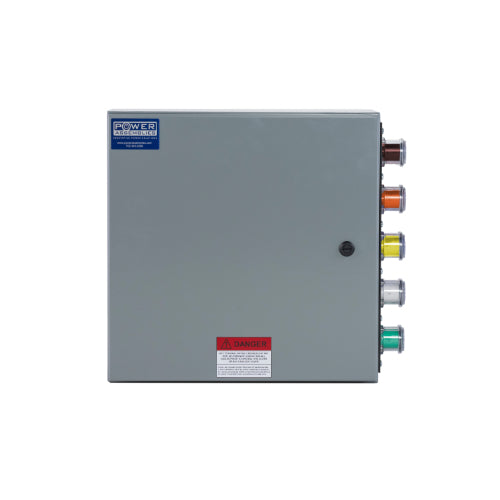 Power Assemblies Camlock Con Box, Right 90°, Double Set Screw, 400 Amps, 277/480 Volts, Male, Brn/Org/Yel/Wht/Grn