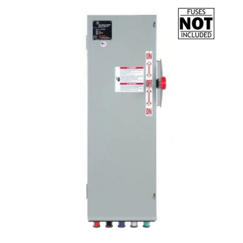 Power Assemblies Cam Lock Connection Switch 400A, Double-Throw, Fusible, Non-Switched Neutral, Cams to Source, 347/600V
