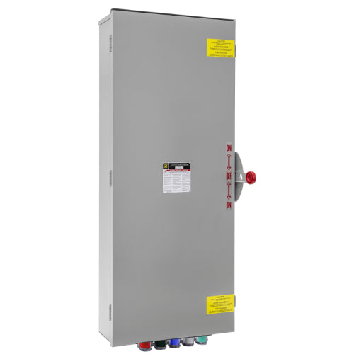 Power Assemblies Cam Lock Connection Switch 400A, Double-Throw, Non-Fusible, Non-Switched Neutral, Cams to Source, 347/600V