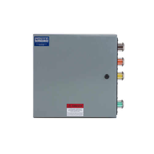 Power Assemblies Camlock Con Box, Right 90°, Threaded Post, 400 Amps, 480 Volts, Female, Brn/Org/Yel/Grn