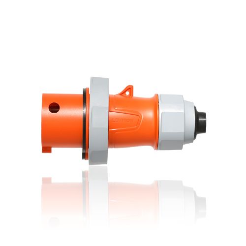 30 Amp, 125/250 Volt 3-Phase IEC Pin & Sleeve Plug with Screwless Clamp Assembly