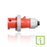 30 Amp, 480 Volt 3-Phase  IEC Pin & Sleeve Plug with Screwless Clamp Assembly and Inform Technology