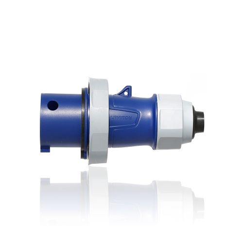 30 Amp, 250 Volt 3-Phase IEC Pin & Sleeve Plug with Screwless Clamp Assembly