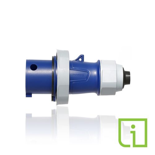 30 Amp, 250 Volt 3-Phase  IEC Pin & Sleeve Plug with Screwless Clamp Assembly and Inform Technology