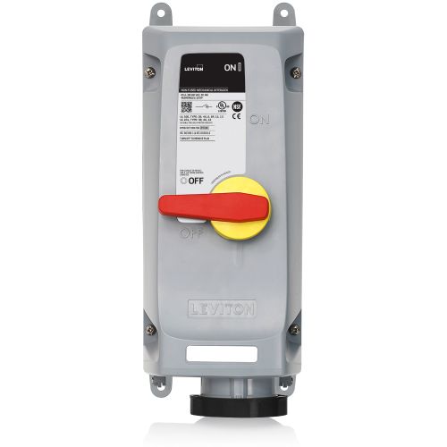 60 Amp, 600 Volt, 3-Phase, Non-Fused Pin & Sleeve Mechanical Interlock