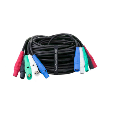 5 Wire Banded Set (4) #2 SC, Black (1) #6 SC Black, Reversed Ground & Neutral