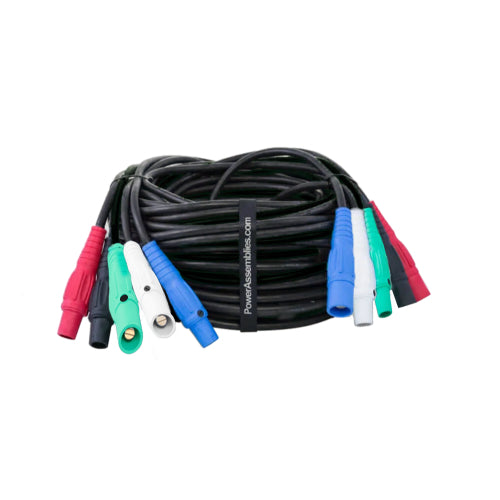 5 Wire Banded Set (4) #2 SC, Black (1) #6 SC Black, Reversed Ground & Neutral