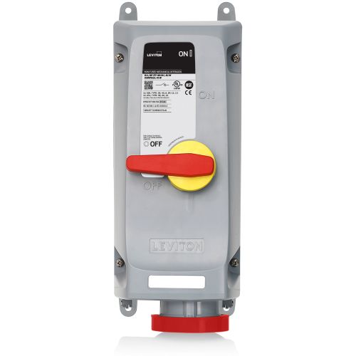60 Amp, 277/480 Volt, 3-Phase, Non-Fused Pin & Sleeve Mechanical Interlock