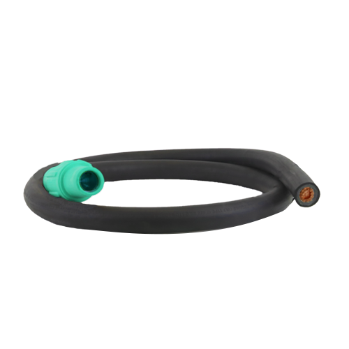 Power Assemblies Pig Tails 400A Type W Series 16 Female / Blunt 5' Green