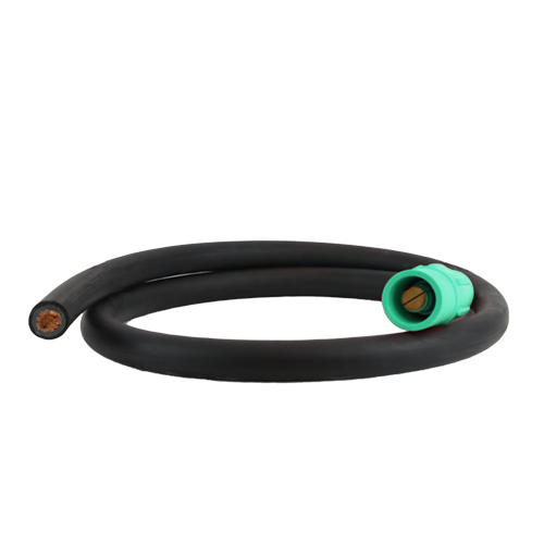 Power Assemblies Pig Tails 400A Type W Series 16 Male / Blunt 5' Green