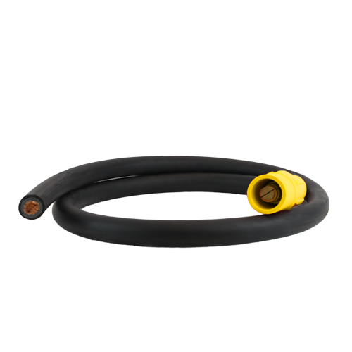 Power Assemblies Pig Tails 400A Type W Series 16 Male / Blunt 5' Yellow