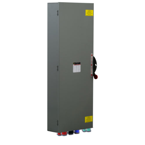 Power Assemblies Cam Lock Connection Switch 600A, Double-Throw, Non-Fusible, No Neutral, Cams to Source, 600V