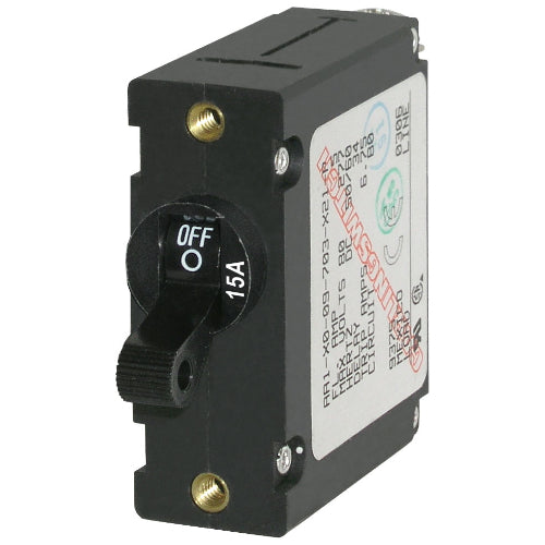 A-Series Black Single Pole 15A Circuit Breaker