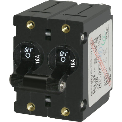 A-Series Black Double Pole 10A Circuit Breaker