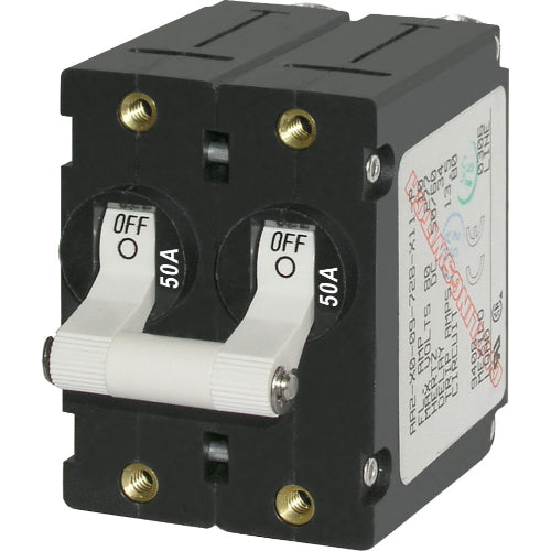 A-Series White Double Pole 50A Circuit Breaker