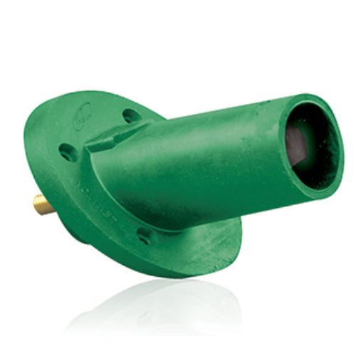 17 Series Male Panel Mount CAM Locks, Threaded Stud Termination, 250-750MCM, 690 Amp Max, green
