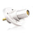 17 Series Female Panel Mount CAM Locks, Threaded Stud Termination, 250-750MCM, 690 Amp Max, White
