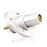 17 Series Female Panel Mount CAM Locks, Threaded Stud Termination, 250-750MCM, 690 Amp Max, White