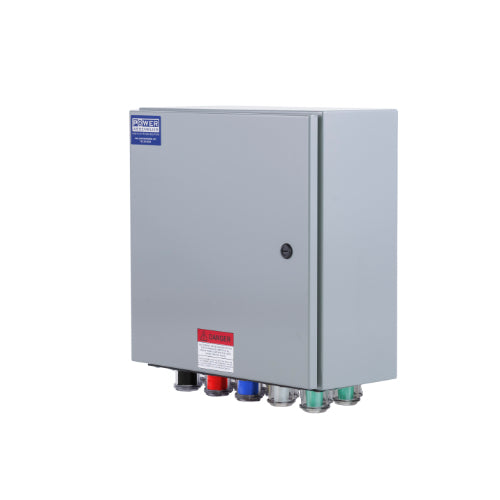 Power Assemblies Camlock Con Box, Bottom 90°, Double Set Screw, 800 Amps, 120/208 Volts, Male, Blk/Red/Blu/Wht/Grn