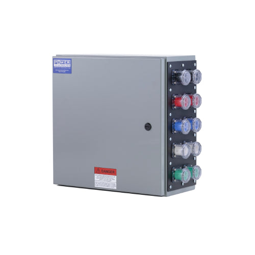 Power Assemblies Camlock Con Box, Right 90°, Double Set Screw, 800 Amps, 120/208 Volts, Male, Blk/Red/Blu/Wht/Grn