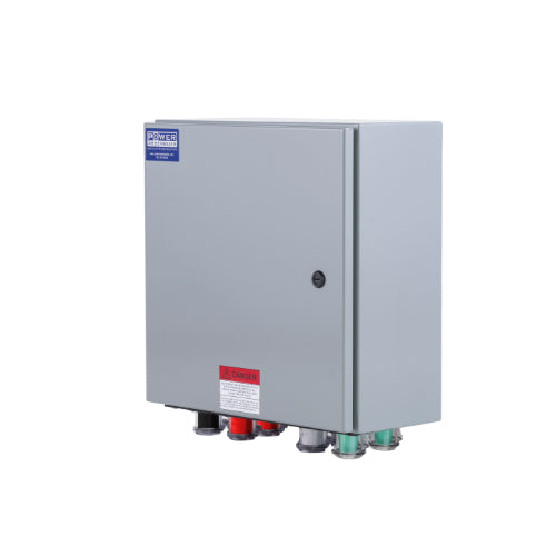 Power Assemblies Camlock Con Box, Bottom 90°, Double Set Screw, 800 Amps, 120/240 Volts, Male, Blk/Red/Wht/Grn