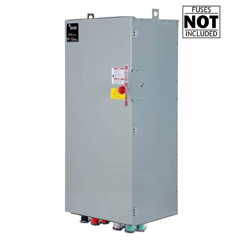 Power Assemblies Cam Lock Connection Switch 800A, Double-Throw, Fusible, Switched Neutral, Cams to Load, 120/240V