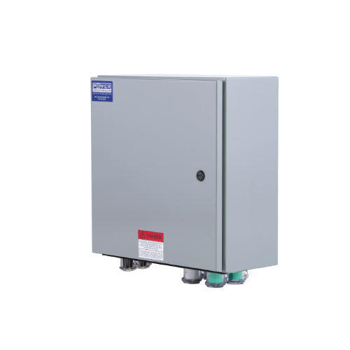 Power Assemblies Camlock Con Box, Bottom 90°, Double Set Screw, 800 Amps, 120 Volts, Female, Blk/Wht/Grn