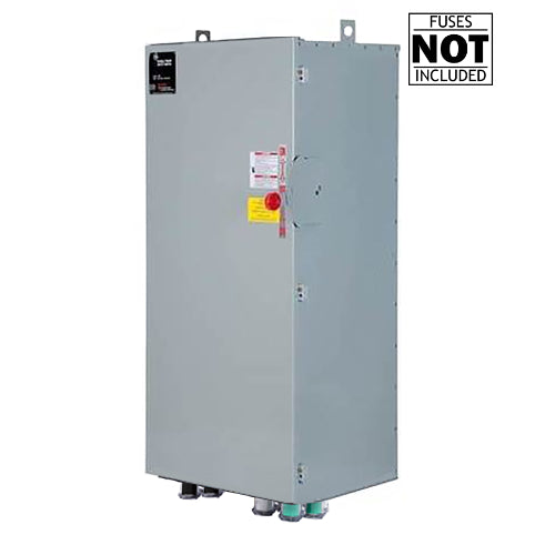 Power Assemblies Cam Lock Connection Switch 800A, Double-Throw, Fusible, Switched Neutral, Cams to Load, 120V