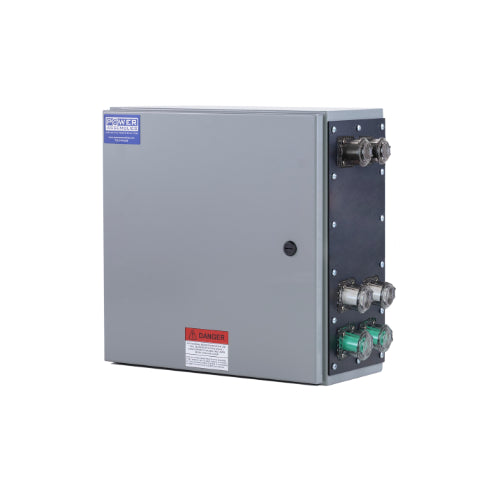 Power Assemblies Camlock Con Box, Right 90°, Double Set Screw, 800 Amps, 120 Volts, Female, Blk/Wht/Grn