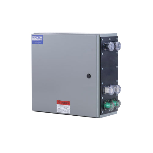 Power Assemblies Camlock Con Box, Right 90°, Double Set Screw, 800 Amps, 120 Volts, Male, Blk/Wht/Grn